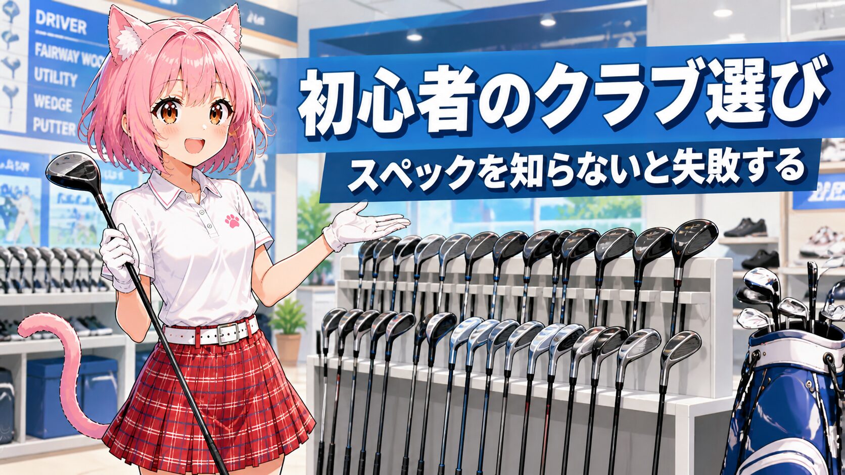 初心者のゴルフクラブ選び方を解説するニャルル