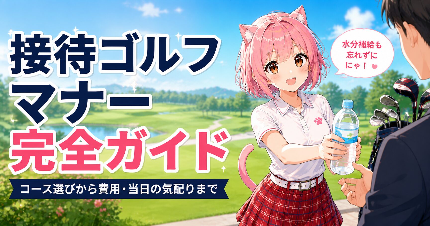 接待ゴルフのマナーと立ち回り方を解説するニャルル