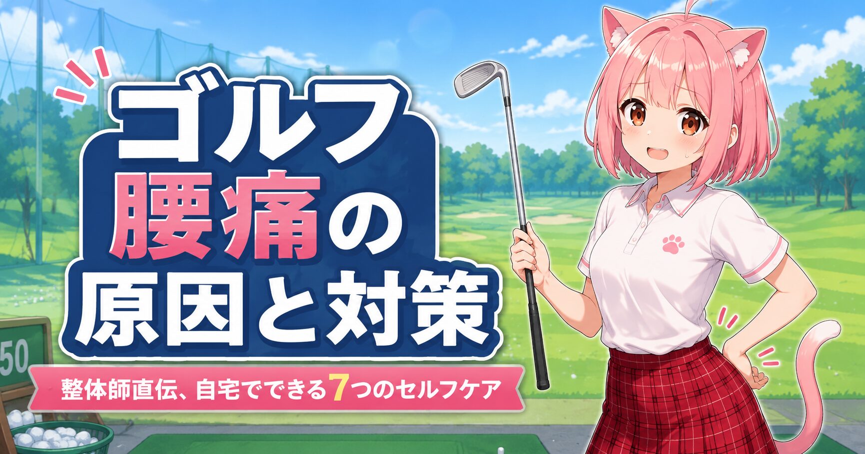 ゴルフで腰痛が悪化する原因と対策を解説するニャルル