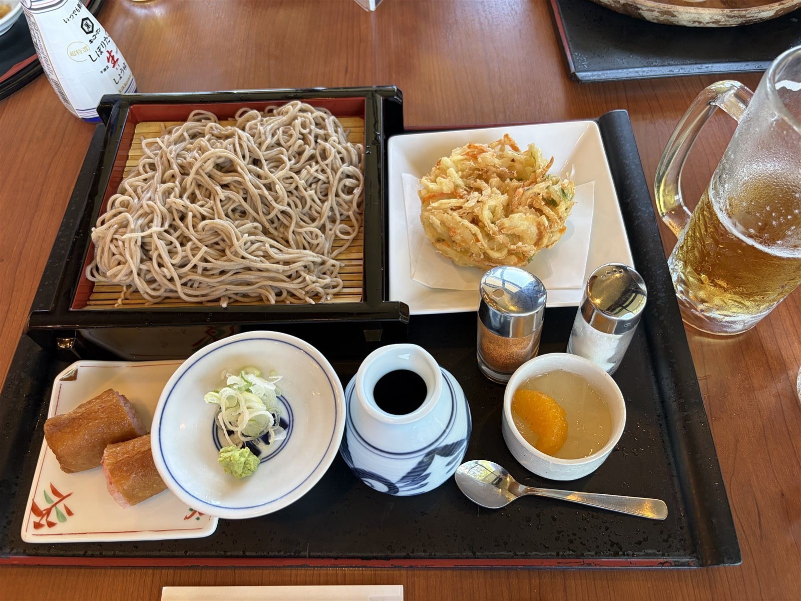 栃木ヶ丘ゴルフ倶楽部のレストランランチ、天そばセット
